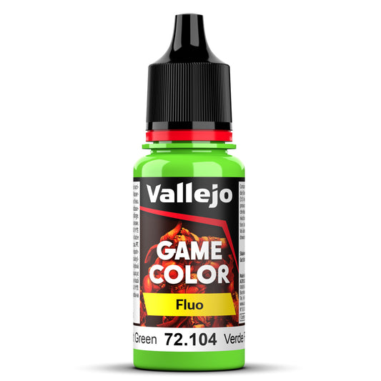 Pot de peinture Vallejo 72.104 Fluorescent Green - Vert Fluo 18 ml