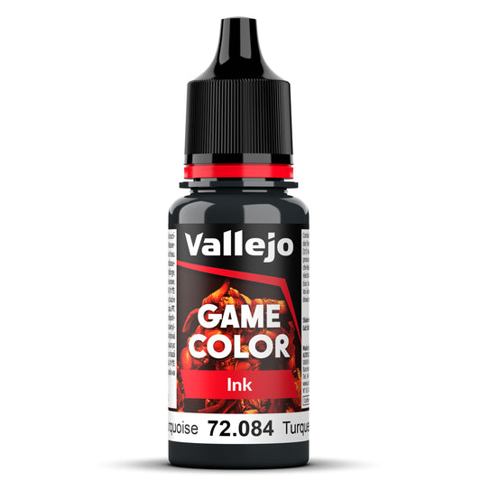 Pot de peinture Peinture Vallejo Game Color Encre 72.084 Dark Turquoise - Encre Turquoise Foncé 18 ml