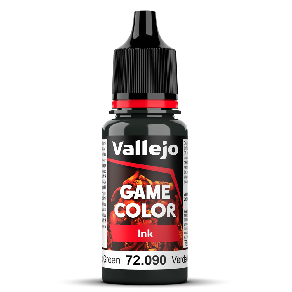 Pot de peinture Peinture Vallejo Game Color Encre 72.090 Black Green - Encre Vert Foncé 18 ml