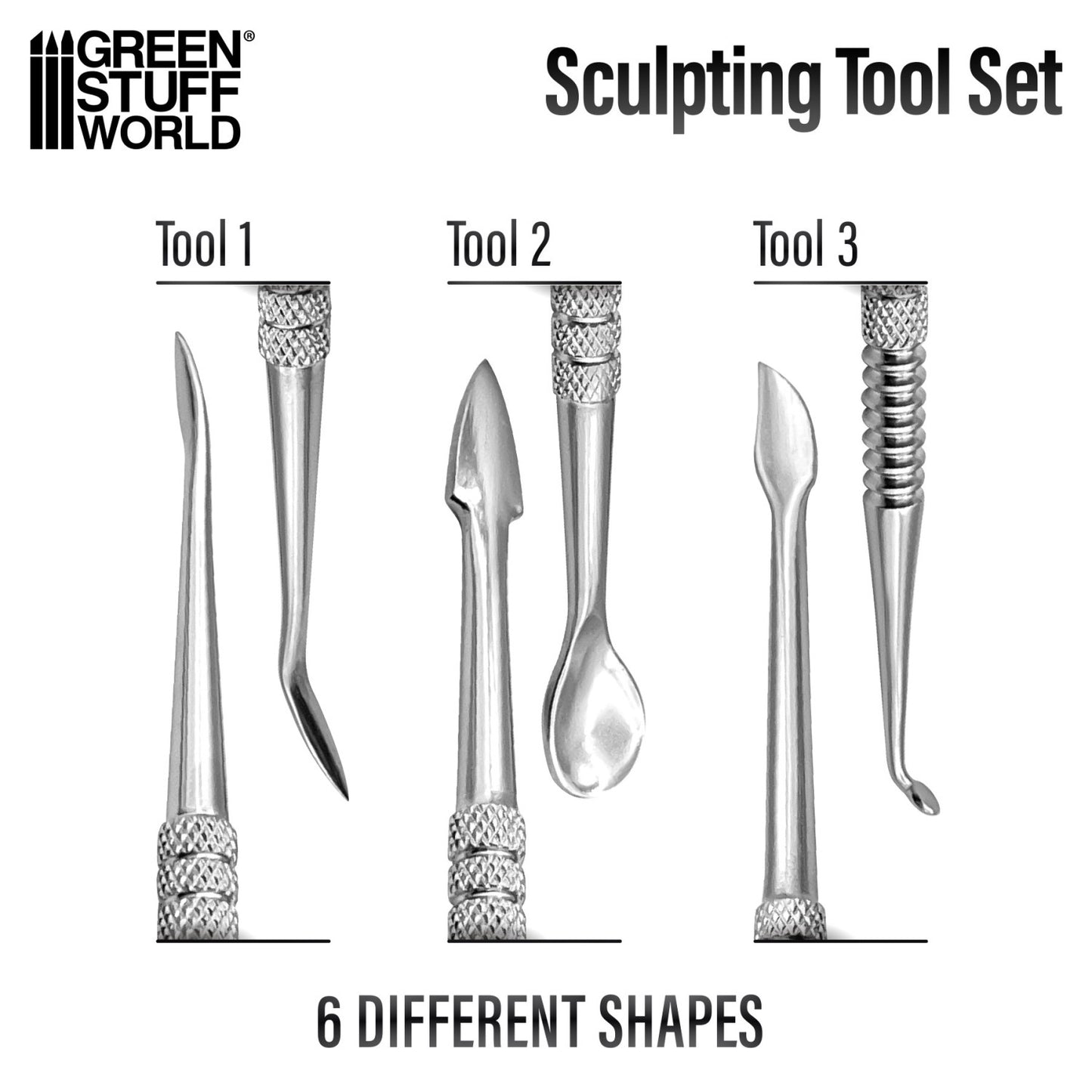Kit de 3 outils de sculture en métal