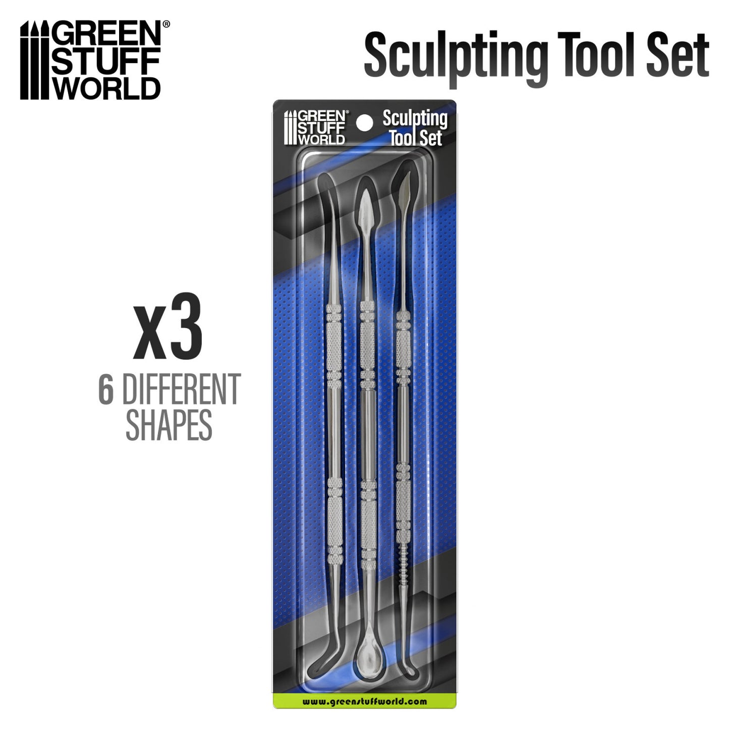 Kit de 3 outils de sculture en métal