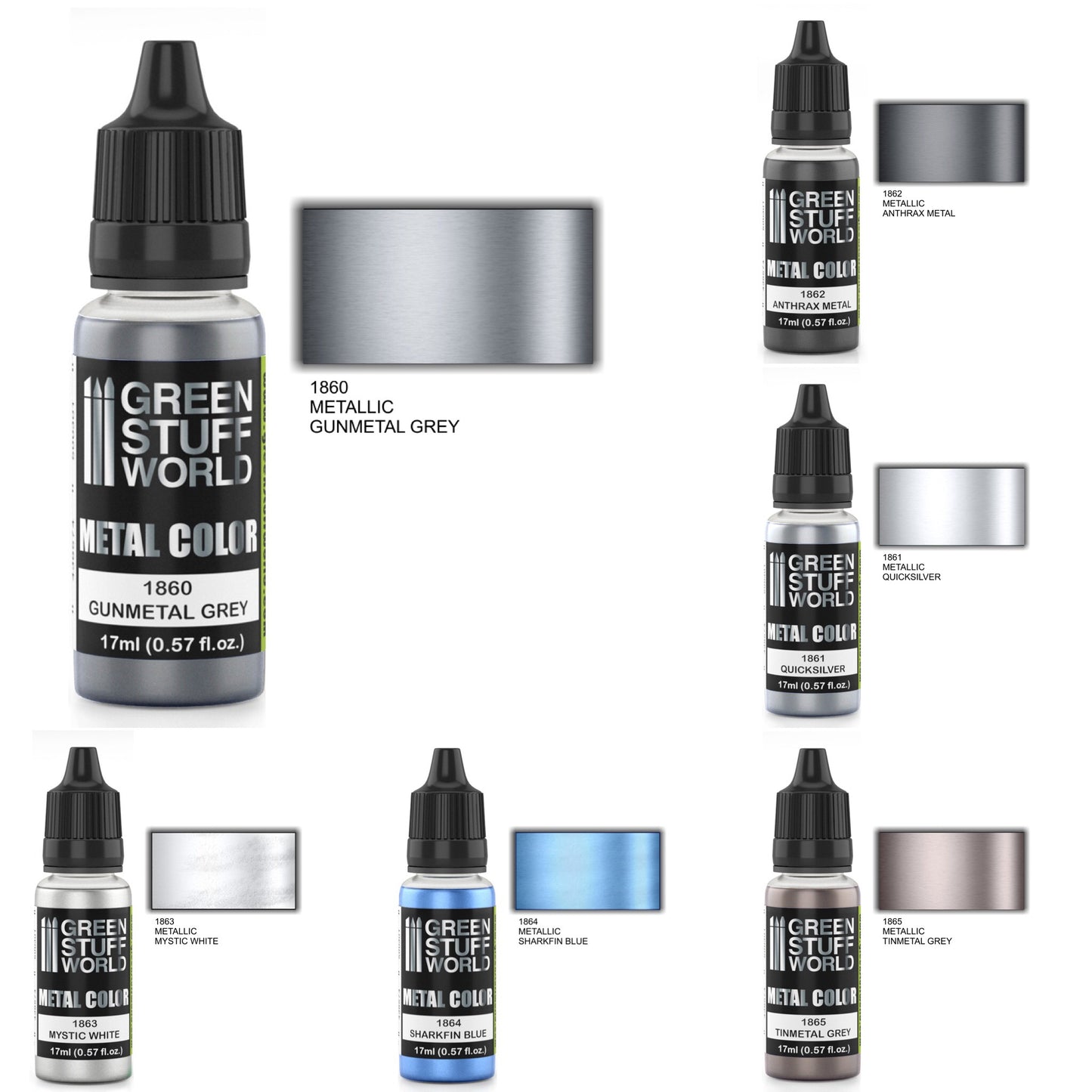 Set Peintures Metalliques - Argent