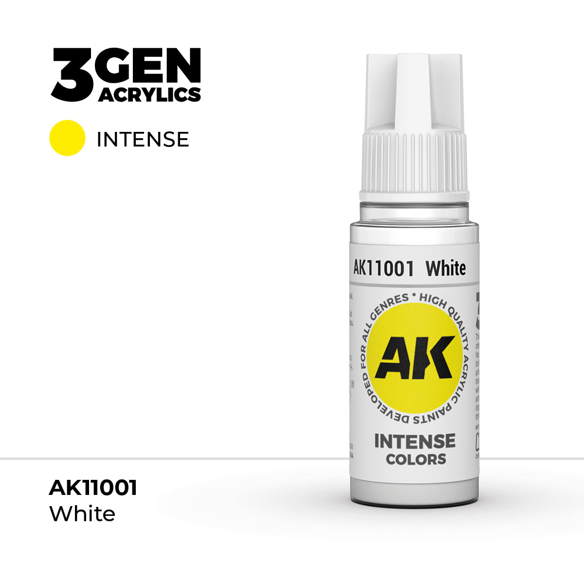Pot de peinture AK 3GEN AK11001 White - Blanc 18 ml
