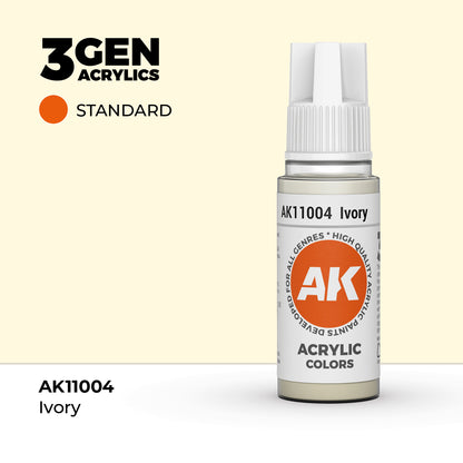 Pot de peinture AK 3GEN AK11004 Ivory - Ivoire 18 ml