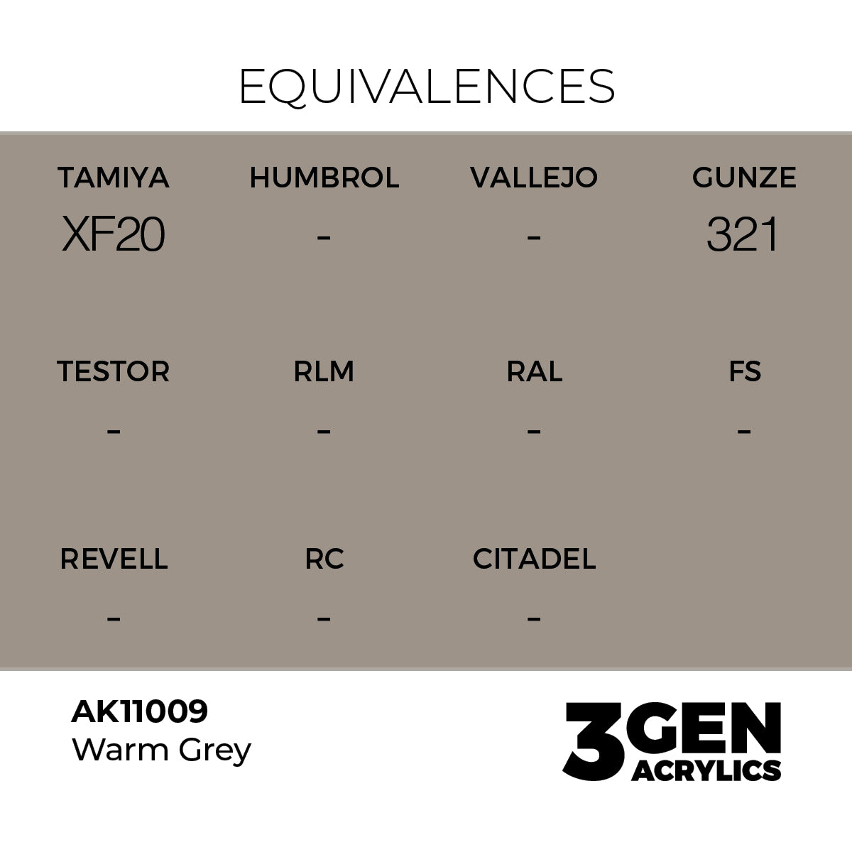 Pot de peinture AK 3GEN AK11009 Warm Grey - Gris Chaud 18 ml, detail 1