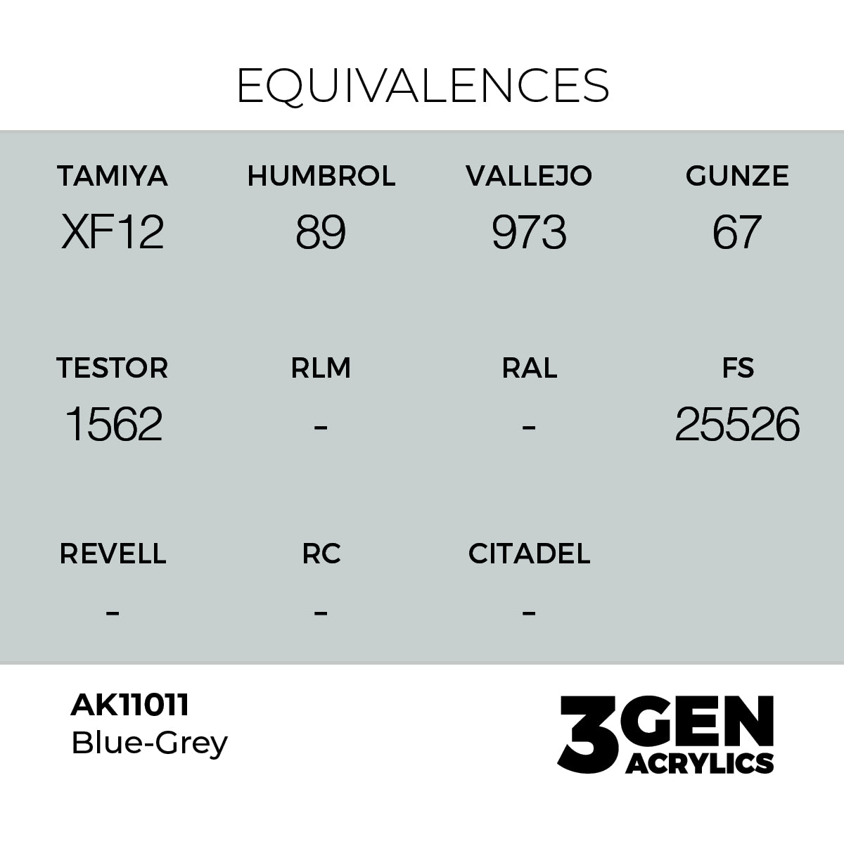 Pot de peinture AK 3GEN AK11011 Blue Grey - Gris bleu 18 ml, detail 1