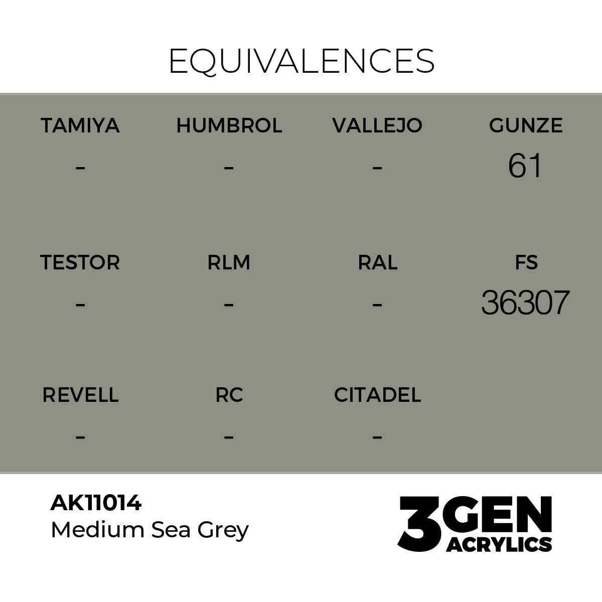 Pot de peinture AK 3GEN AK11014 Medium Sea Grey - Gris Mer Moyen 18 ml, detail 1