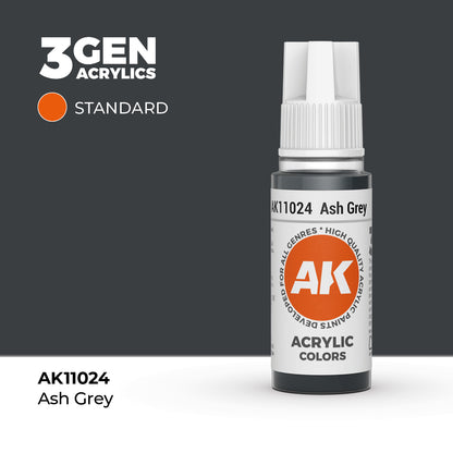Pot de peinture AK 3GEN AK11024 Ash Grey - Gris cendré 18 ml