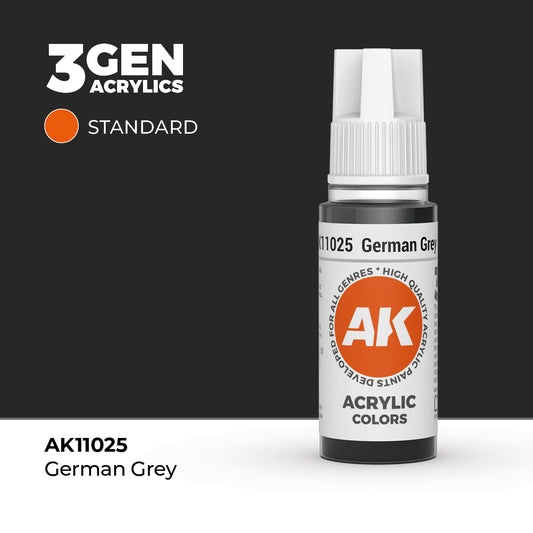 Pot de peinture AK 3GEN AK11025 German Grey - Gris allemand 18 ml