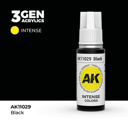 Pot de peinture AK 3GEN AK11029 Black - Noir 18 ml