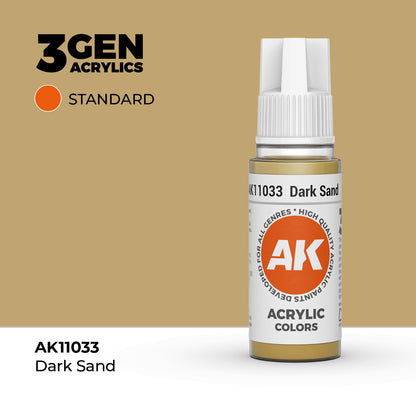 Pot de peinture AK 3GEN AK11033 Dark Sand - Sable foncé 18 ml