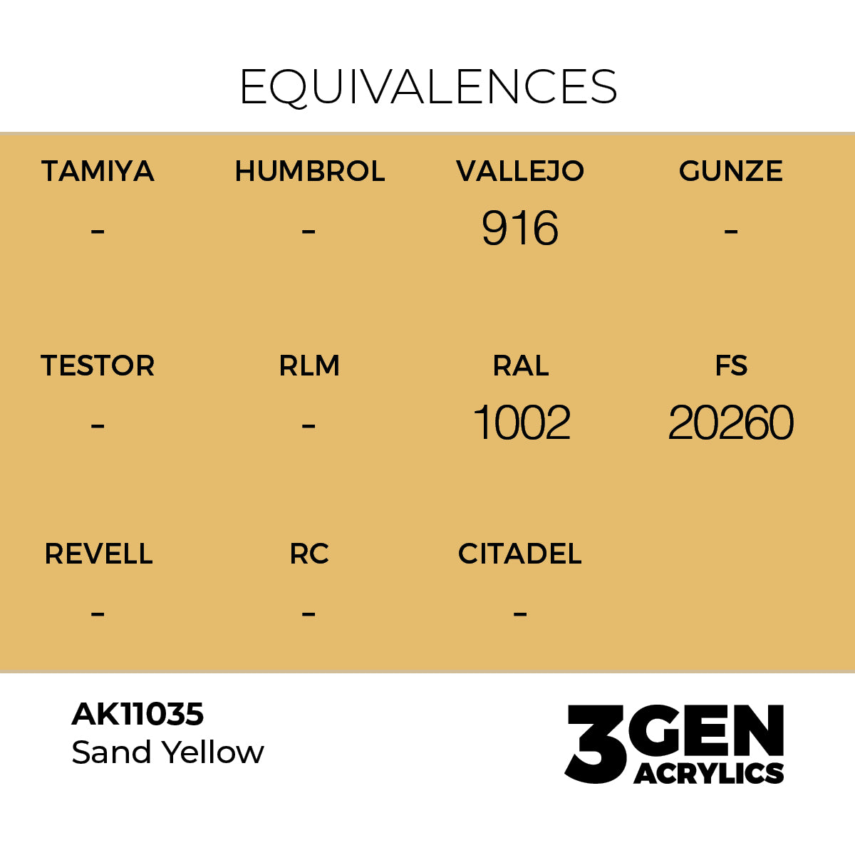 Pot de peinture AK 3GEN AK11035 Sand Yellow - Jaune Sable 18 ml, detail 1