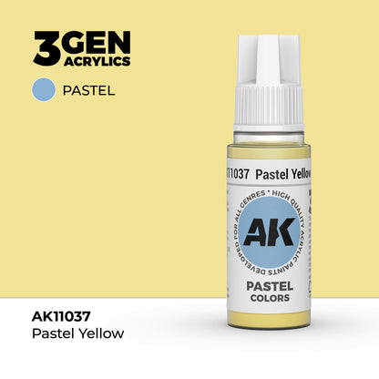 Pot de peinture AK 3GEN AK11037 Pastel Yellow - Jaune Pastel 18 ml