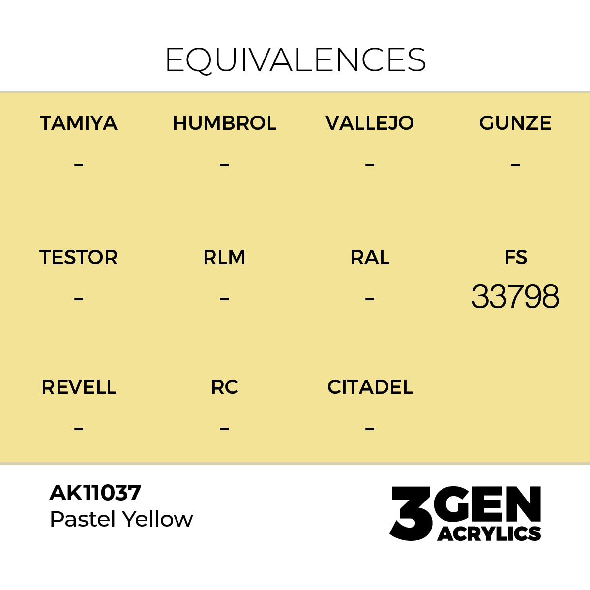 Pot de peinture AK 3GEN AK11037 Pastel Yellow - Jaune Pastel 18 ml, detail 1