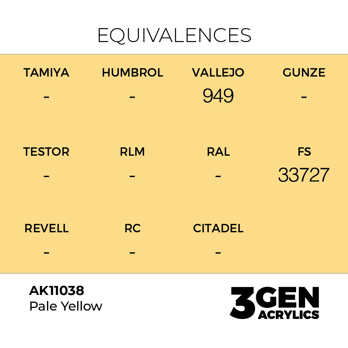 Pot de peinture AK 3GEN AK11038 Pâle Yellow - Jaune pâle 18 ml, detail 1