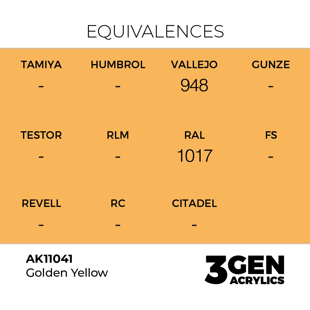 Pot de peinture AK 3GEN AK11041 Golden Yellow - Jaune Doré 18 ml, detail 1