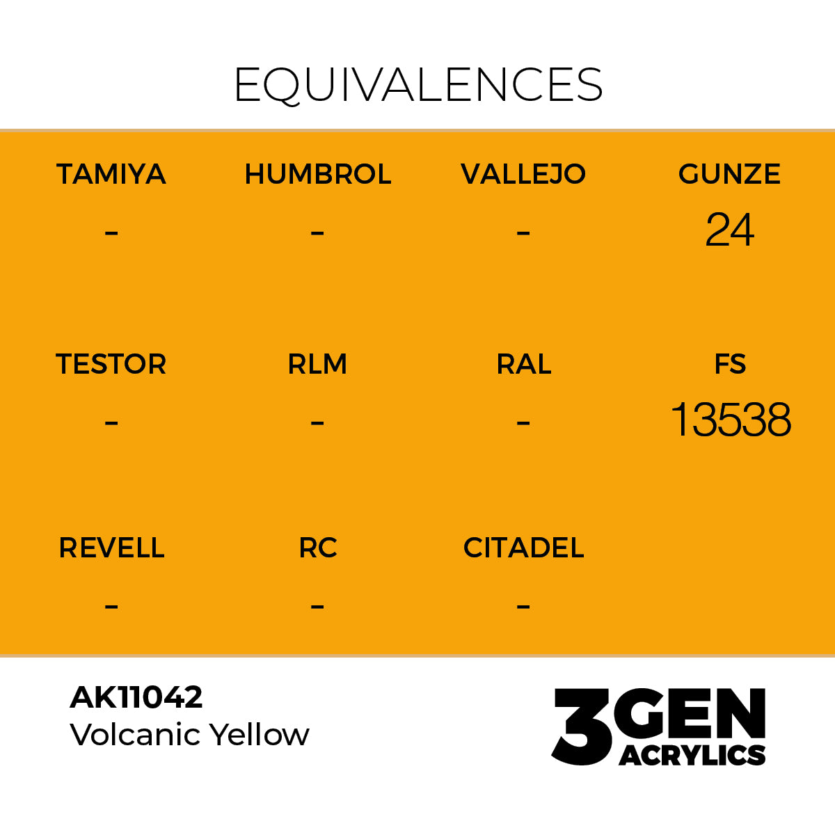 Pot de peinture AK 3GEN AK11042 Volcanic Yellow - Jaune Volcanique 18 ml, detail 1