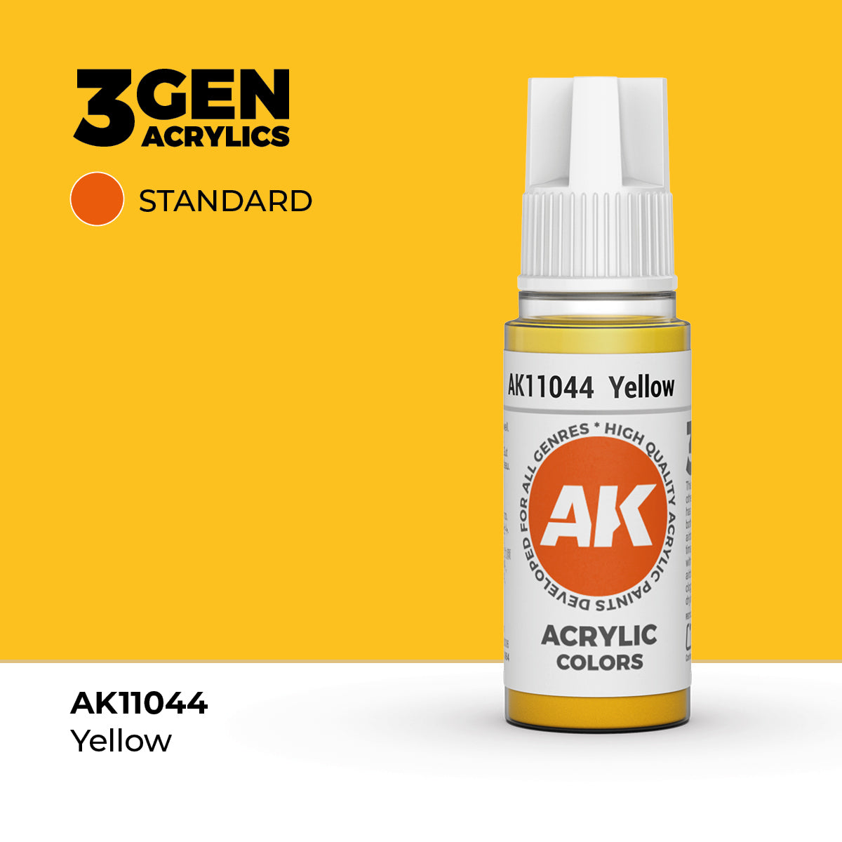 Pot de peinture AK 3GEN AK11044 Yellow - Jaune 18 ml