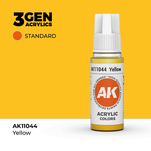 Pot de peinture AK 3GEN AK11044 Yellow - Jaune 18 ml