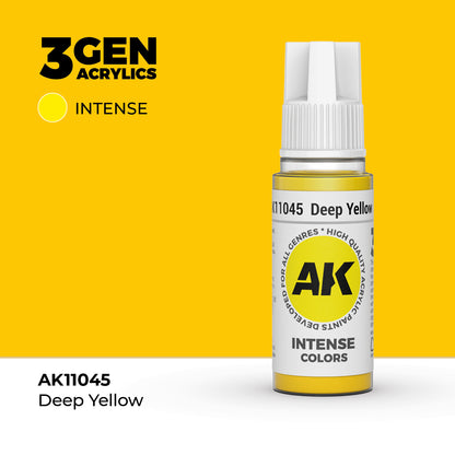 Pot de peinture AK 3GEN AK11045 Deep Yellow - Jaune Profond 18 ml