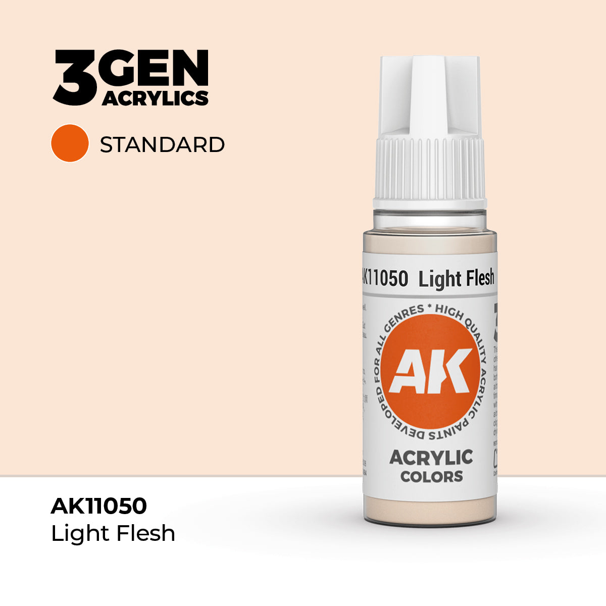 Pot de peinture AK 3GEN AK11050 Light Flesh - Chair claire 18 ml