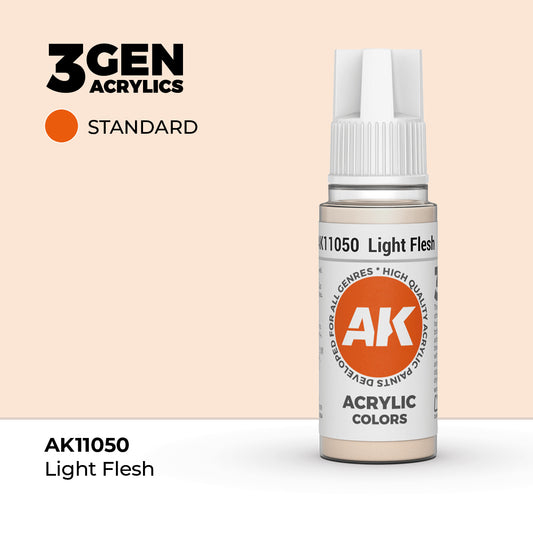 Pot de peinture AK 3GEN AK11050 Light Flesh - Chair claire 18 ml