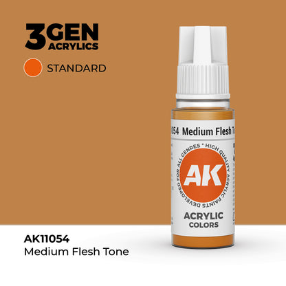 Pot de peinture AK 3GEN AK11054 Medium Flesh Tone - Chair moyenne 18 ml