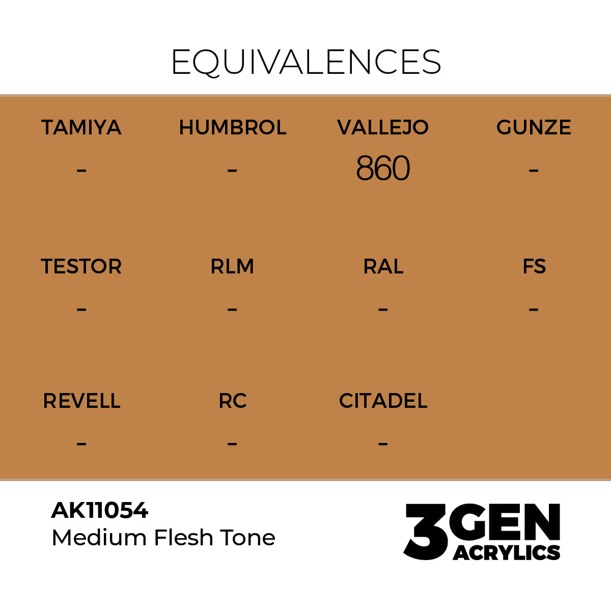 Pot de peinture AK 3GEN AK11054 Medium Flesh Tone - Chair moyenne 18 ml, detail 1