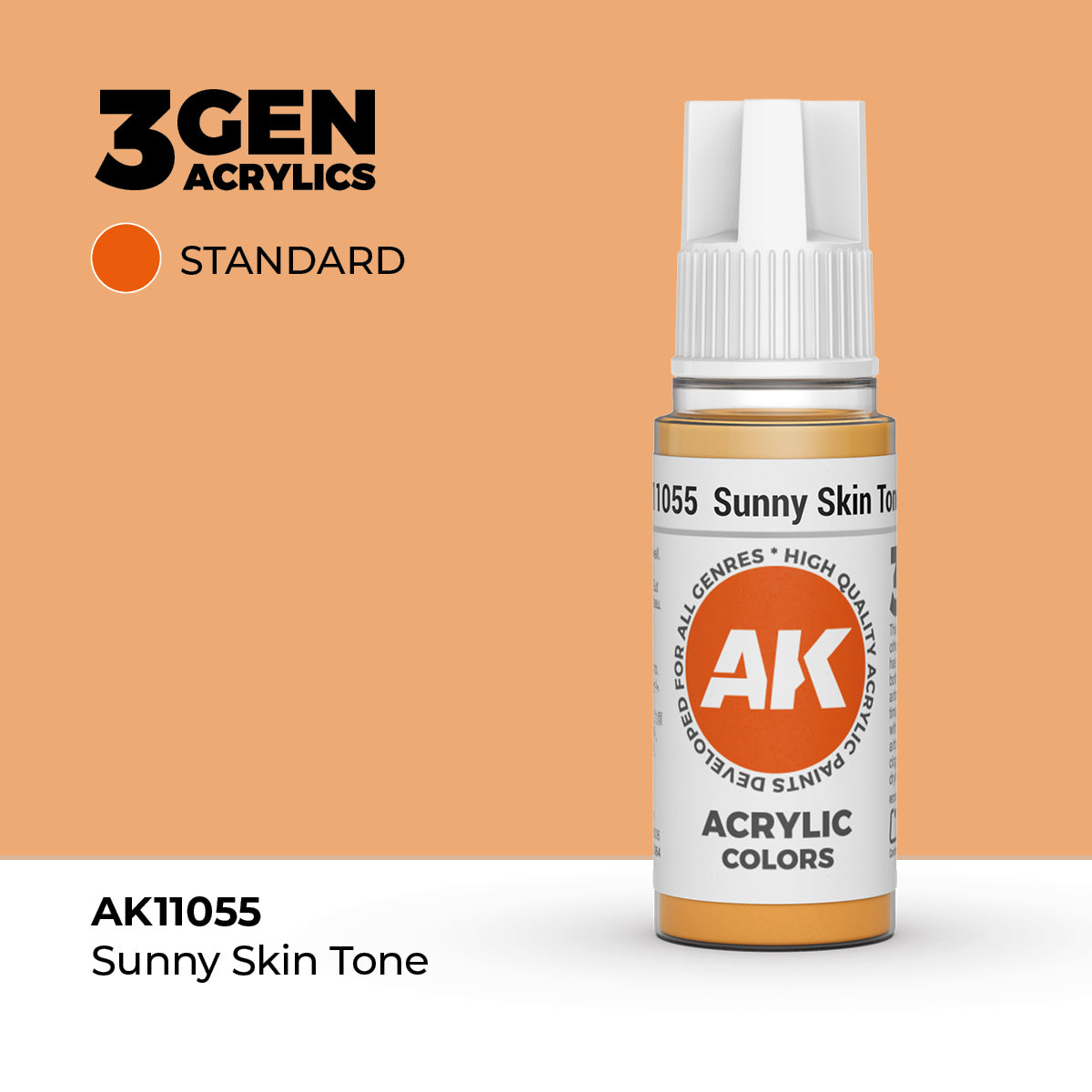 Pot de peinture AK 3GEN AK11055 Sunny Skin Tone - Teint ensoleillé 18 ml