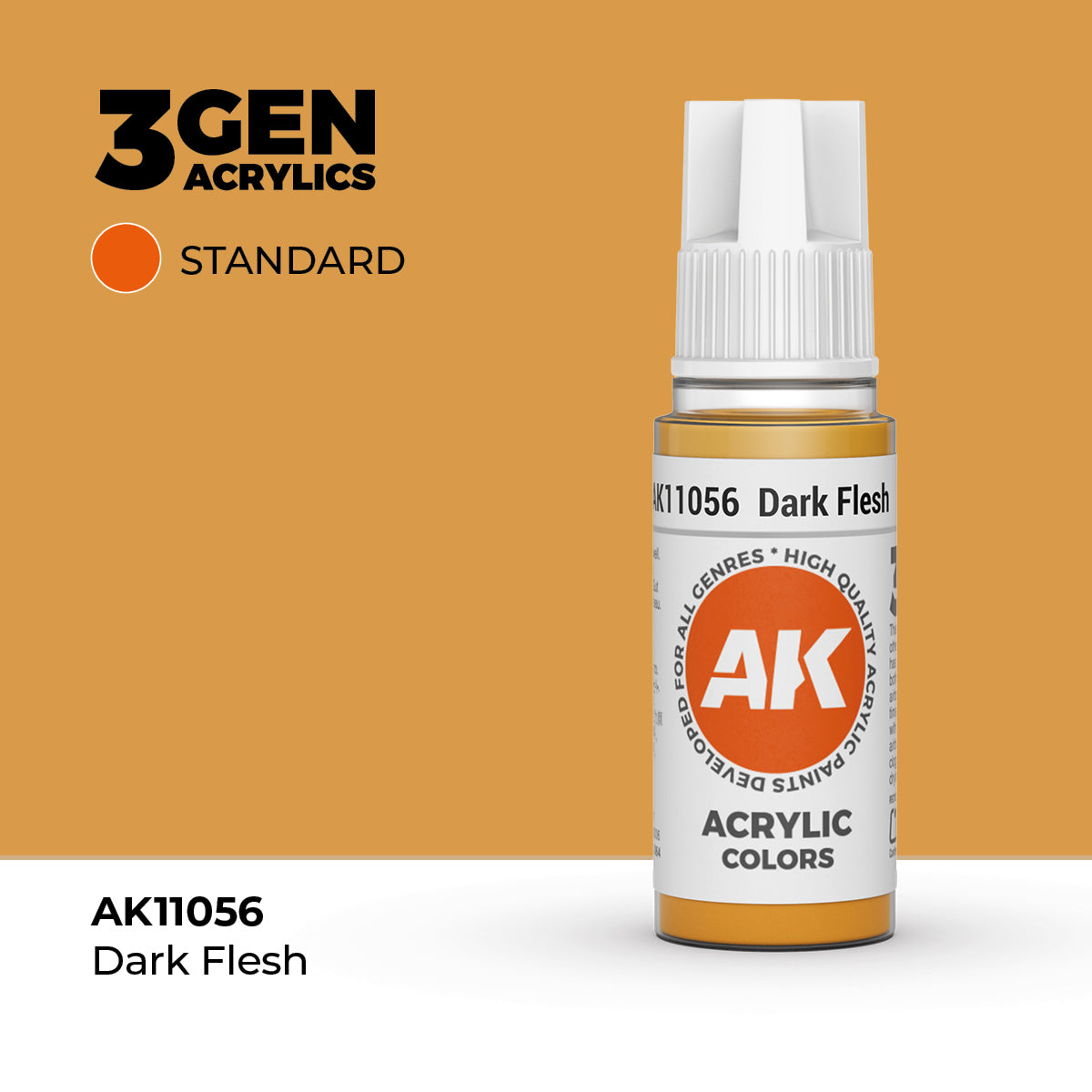 Pot de peinture AK 3GEN AK11056 Dark Flesh - Chair foncée 18 ml
