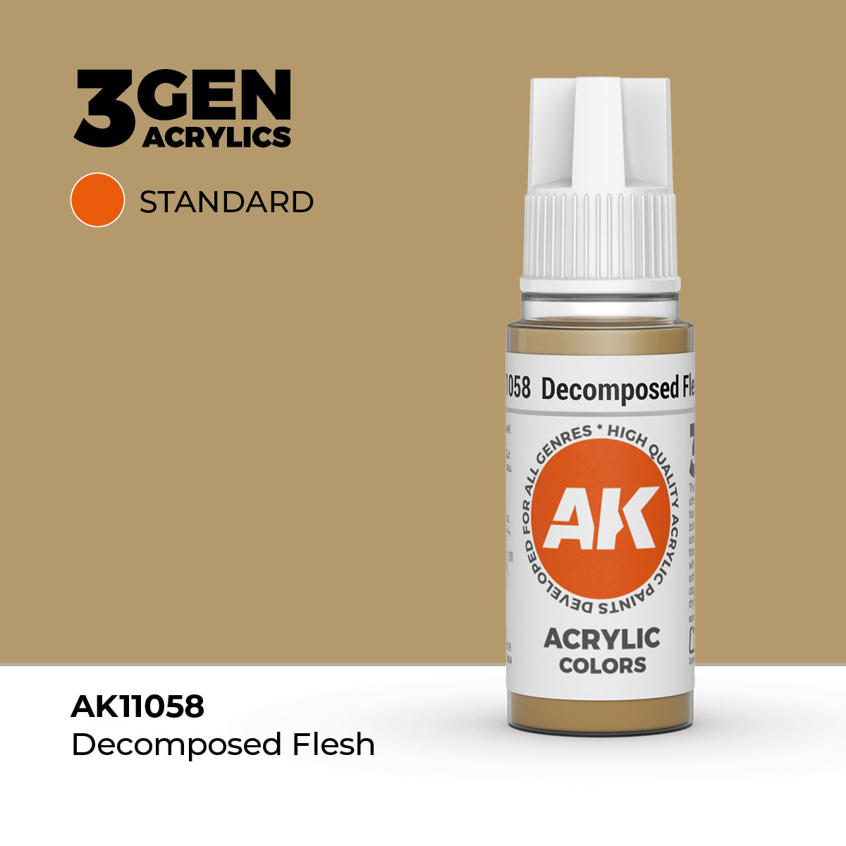 Pot de peinture AK 3GEN AK11058 Decomposed Flesh - Chair décomposée 18 ml