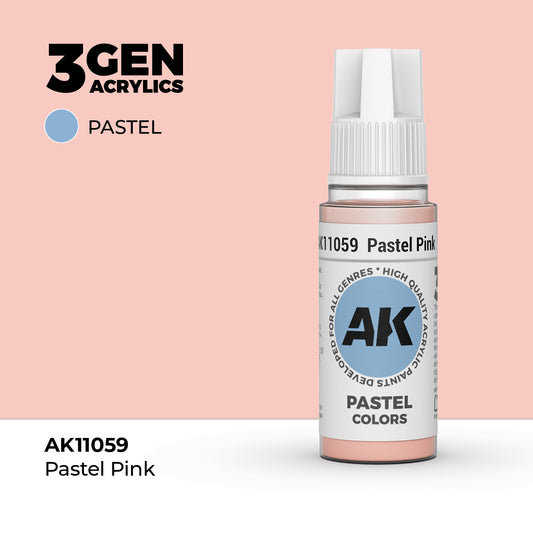 Pot de peinture AK 3GEN AK11059 Pastel Pink - Rose Pastel 18 ml