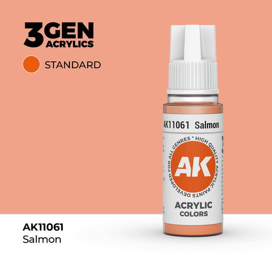 Pot de peinture AK 3GEN AK11061 Salmon - Saumon 18 ml