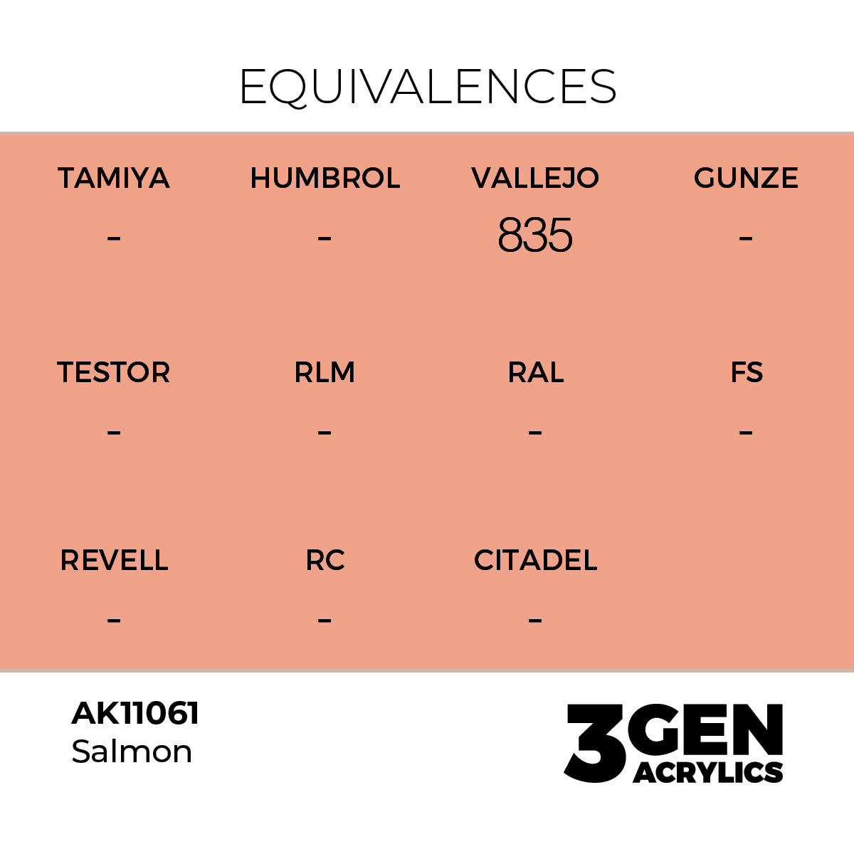 Pot de peinture AK 3GEN AK11061 Salmon - Saumon 18 ml, detail 1