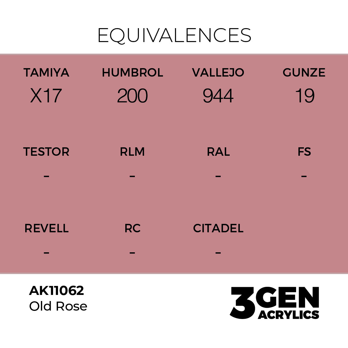Pot de peinture AK 3GEN AK11062 Old Rose - Vieux Rose 18 ml, detail 1
