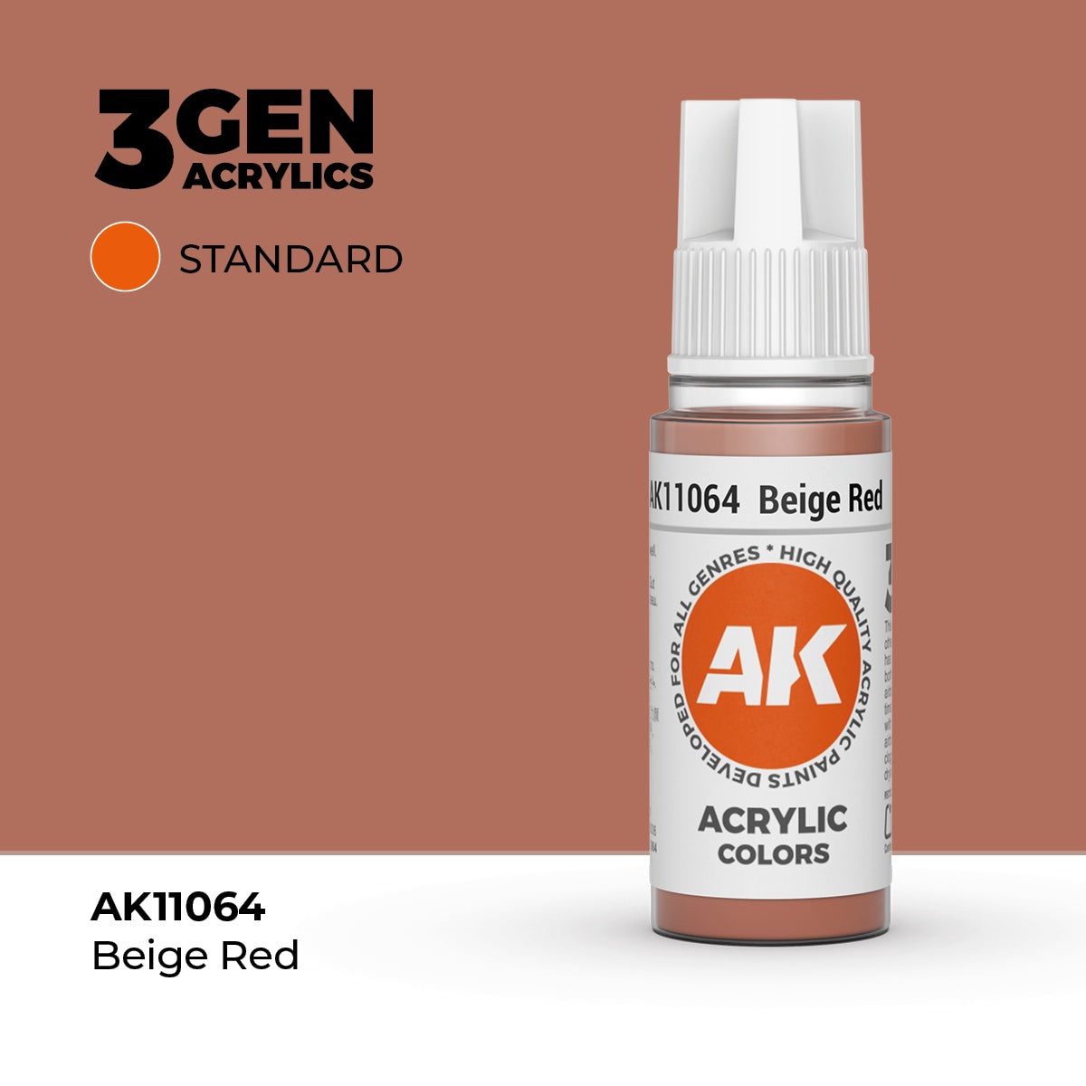 Pot de peinture AK 3GEN AK11064 Beige Red - Beige Rouge 18 ml