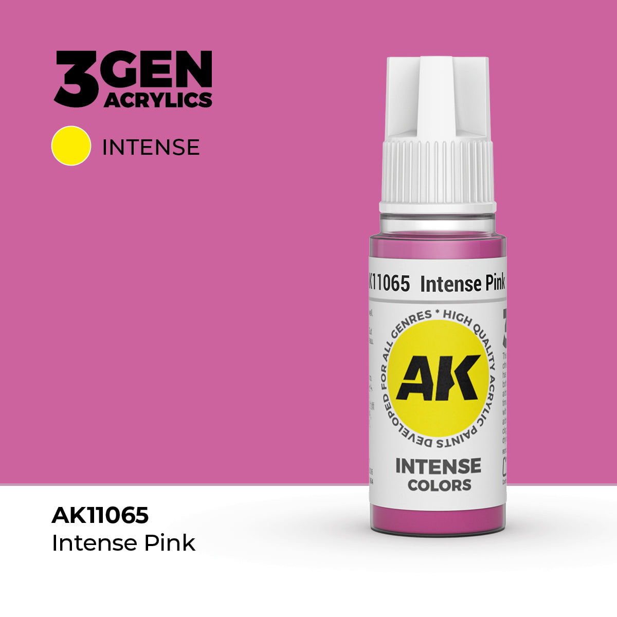 Pot de peinture AK 3GEN AK11065 Intense Pink - Rose 18 ml