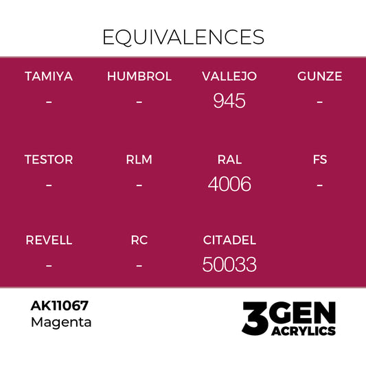 Pot de peinture AK 3GEN AK11067 Magenta 18 ml, detail 1