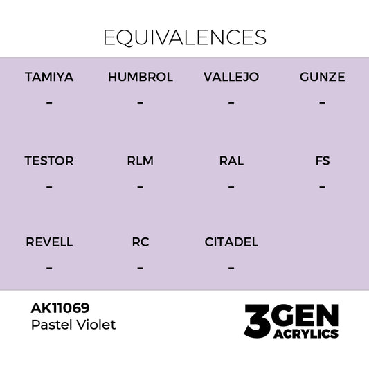 Pot de peinture AK 3GEN AK11069 Pastel Violet - Violet pastel 18 ml, detail 1