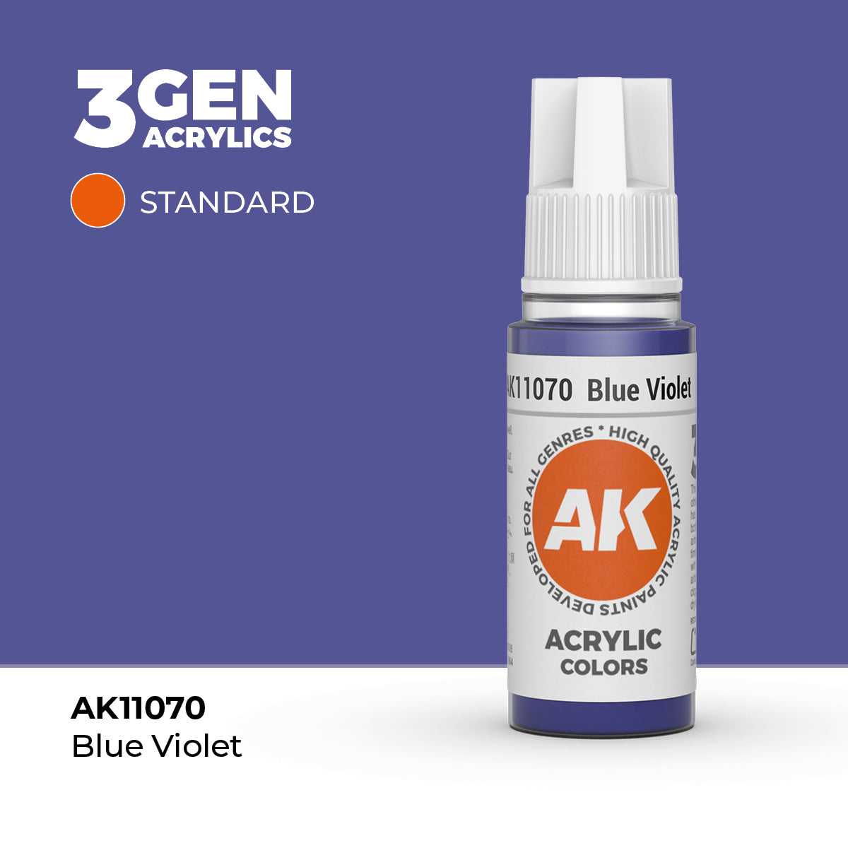 Pot de peinture AK 3GEN AK11070 Blue Violet - Bleu Violet 18 ml
