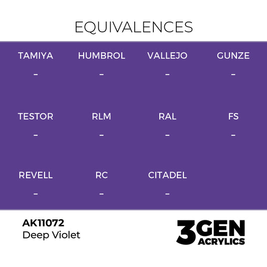 Pot de peinture AK 3GEN AK11072 Deep Violet - Violet profond 18 ml, detail 1