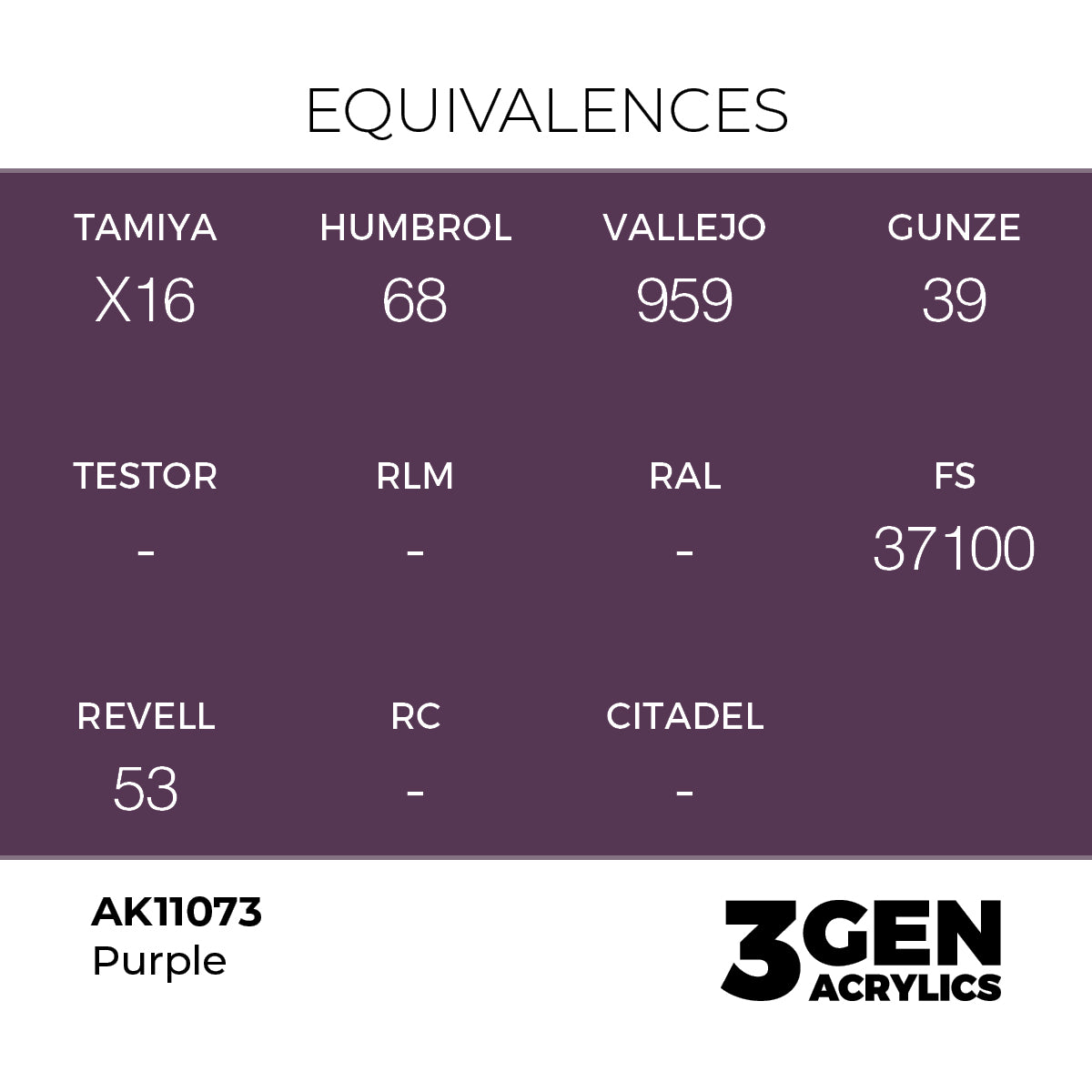 Pot de peinture AK 3GEN AK11073 Purple - Violet 18 ml, detail 1