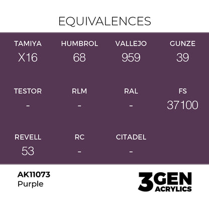 Pot de peinture AK 3GEN AK11073 Purple - Violet 18 ml, detail 1