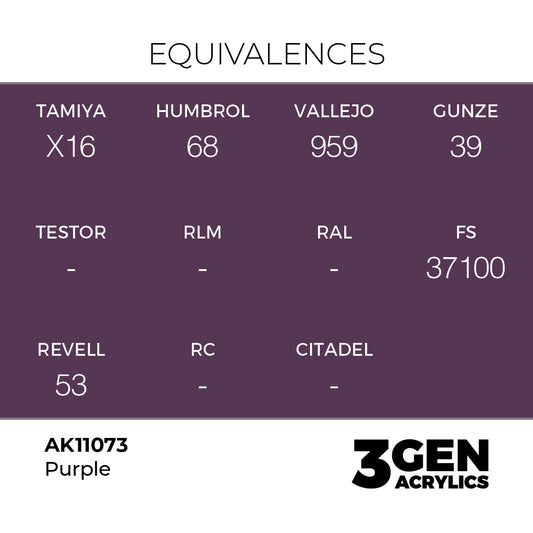 Pot de peinture AK 3GEN AK11073 Purple - Violet 18 ml, detail 1