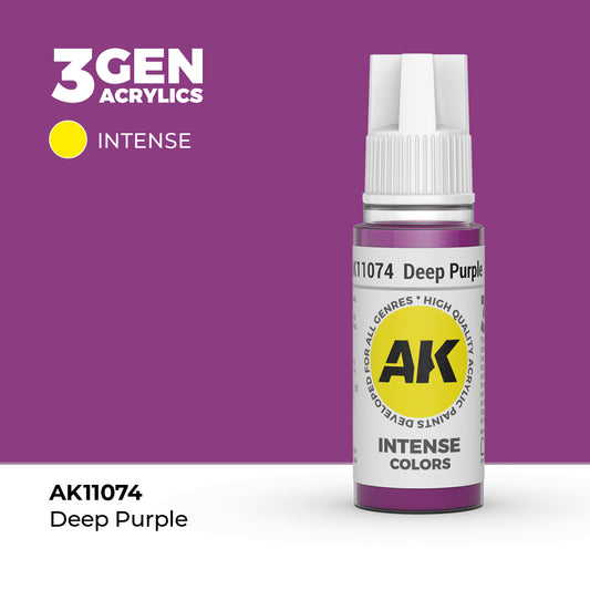 Pot de peinture AK 3GEN AK11074 Deep Purple - Violet profond 18 ml