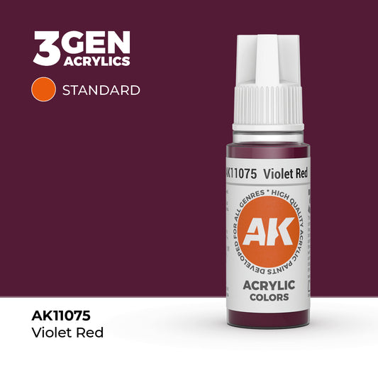 Pot de peinture AK 3GEN AK11075 Violet Red - Rouge Violet 18 ml