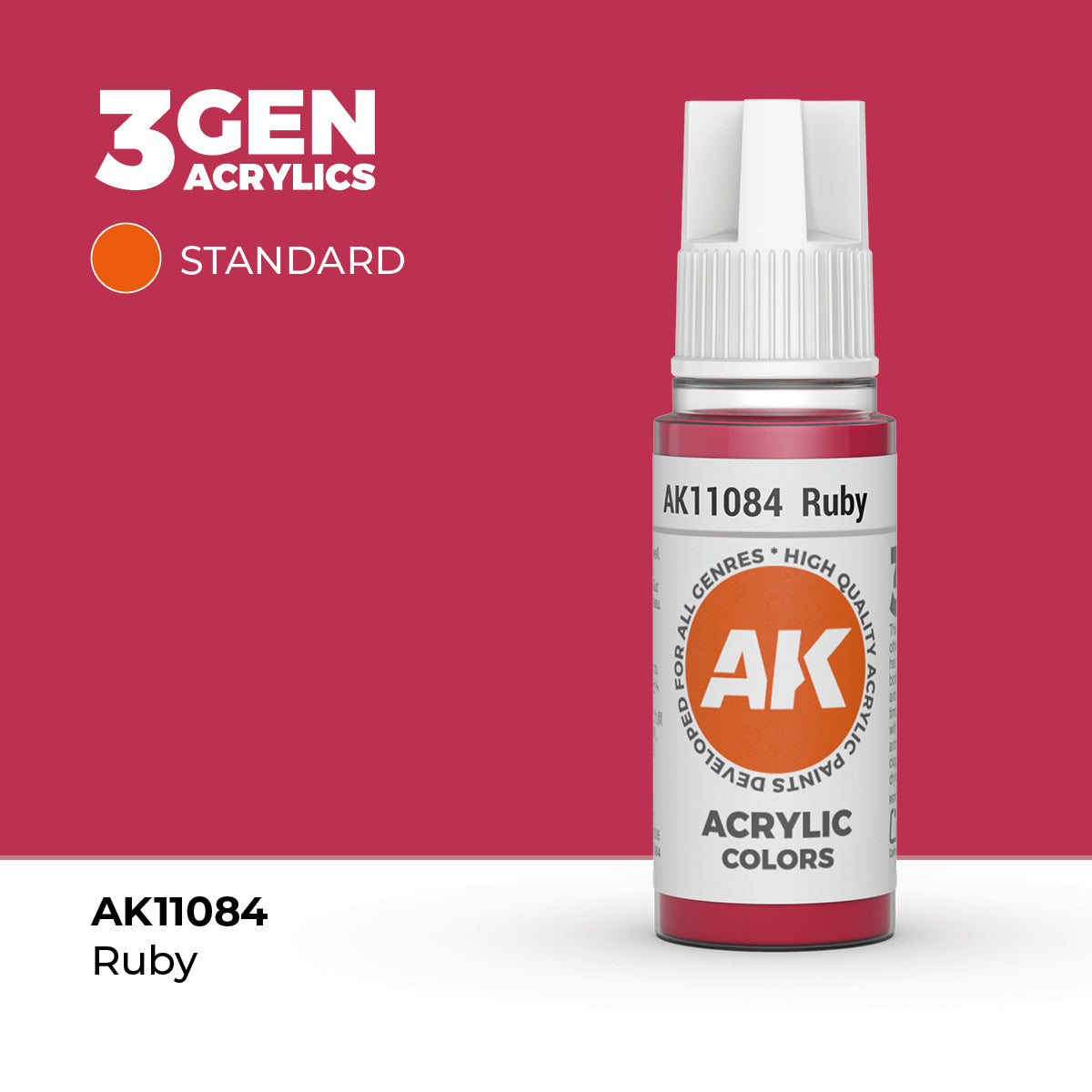 Pot de peinture AK 3GEN AK11084 Ruby - Rubis 18 ml