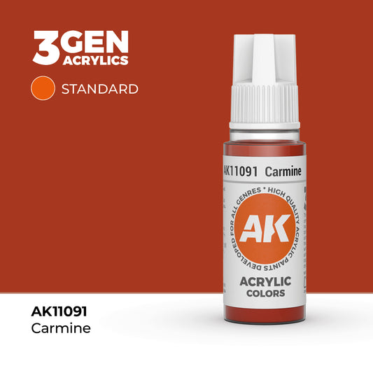 Pot de peinture AK 3GEN AK11091 Carmine - Carmin 18 ml