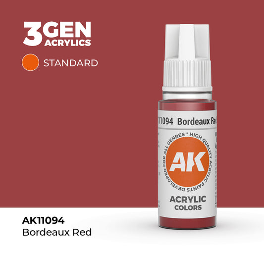 Pot de peinture AK 3GEN AK11094 Bordeaux Red - Rouge Bordeaux 18 ml