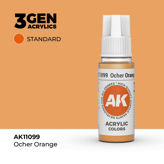 Pot de peinture AK 3GEN AK11099 Ocher Orange - Ocre orangé 18 ml